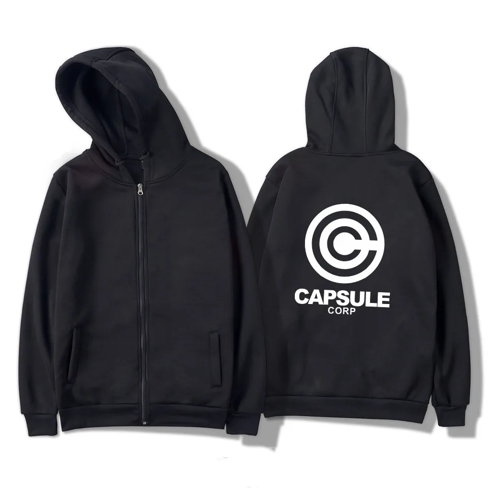Anime CAPSULE CORP Hoodie Zipper Jacket Merch Hoodies Women Men Hooded Sweater…