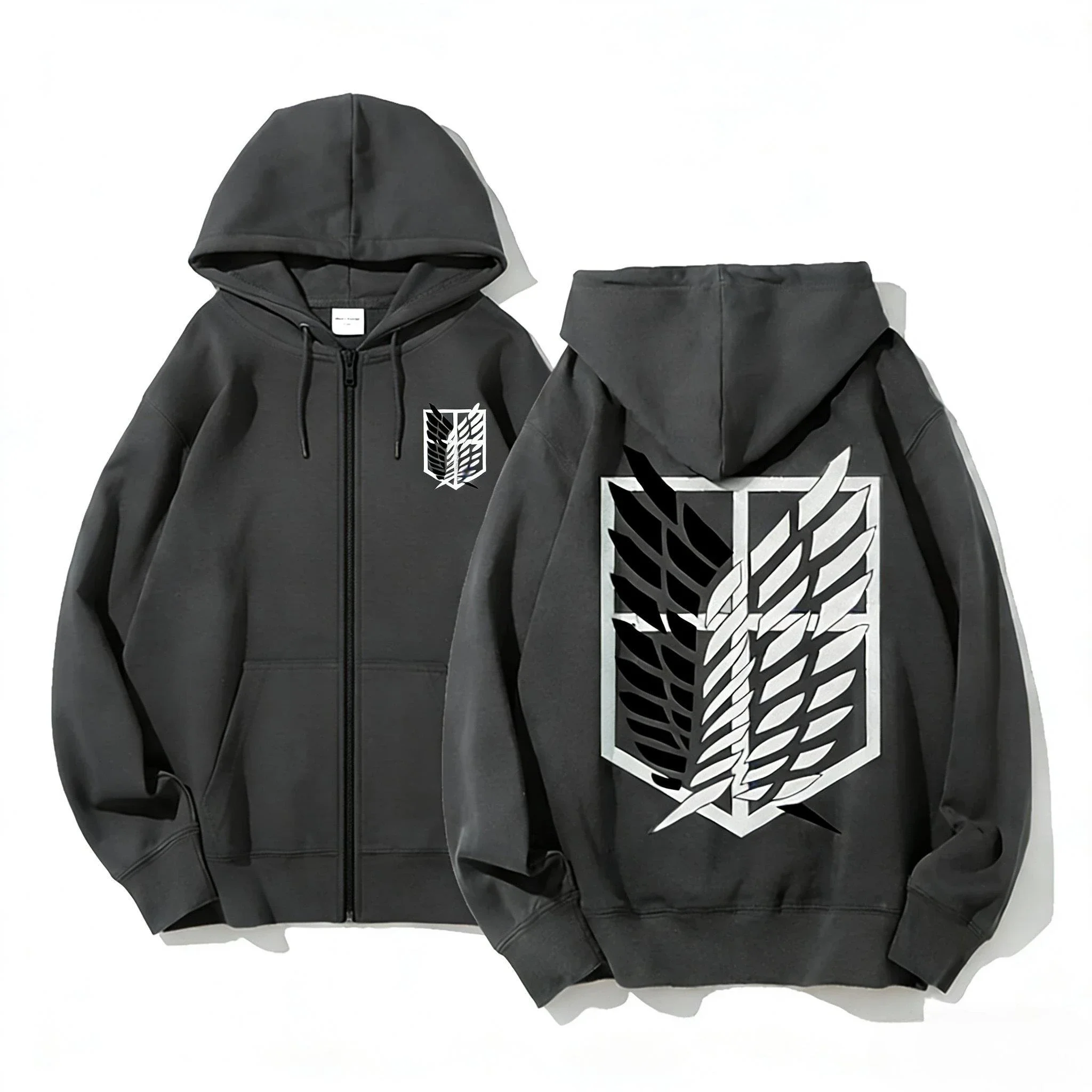 Attack on Titan Anime Hoodie Zip Up Sweatshirt Men Women 2026 New Loose Casual Streetwear Cosplay Jacket Pullover Long Sleeve
