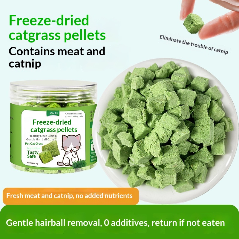 Cat Grass Freezedried Cat Grass Granules Cat Treats For Hairball Control And Teethgrinding