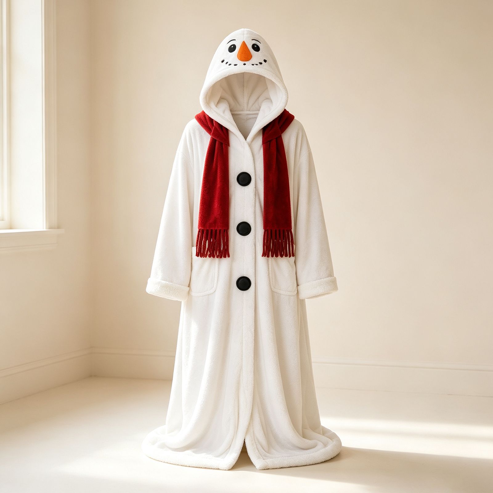 Flannel Hooded Cape Heated Christmas Cloak