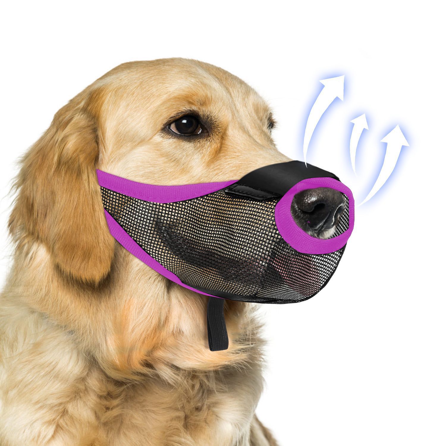 Dog Muzzle Mesh Breathable Dog Mask Safety Anti-Strangle Dog Muzzle Anti-Barking…