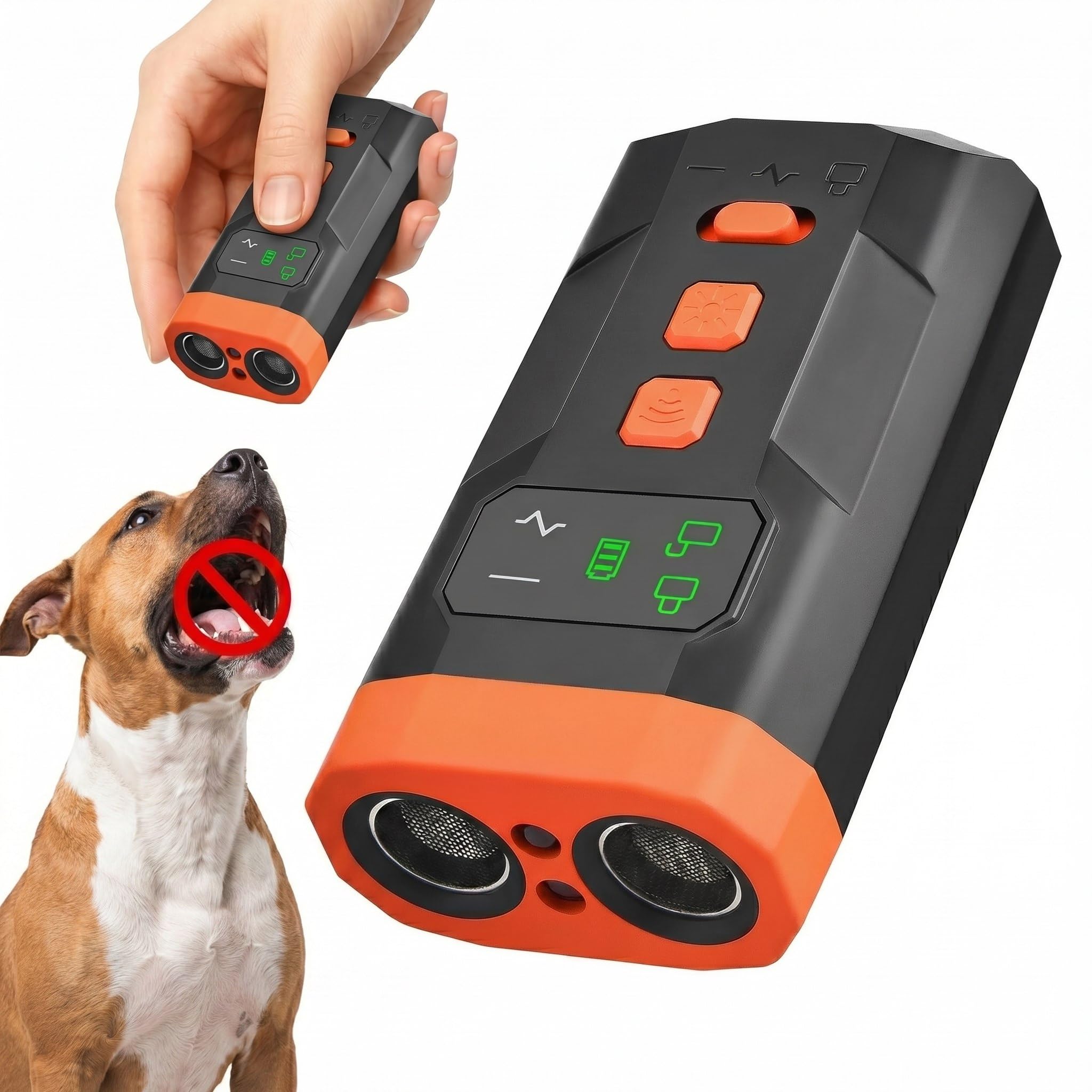 Ultrasonic Dog Bark Deterrent Device, 33FT Effective Range Indoor Outdoor Use, Safe…