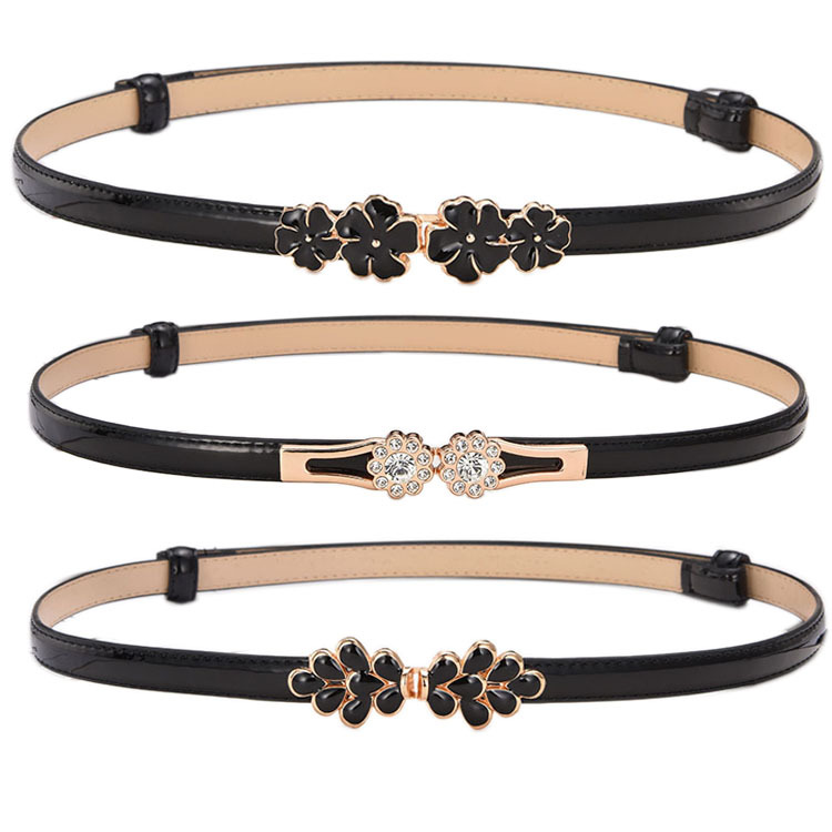 Belt Women's Decorative Belt Korean Style Sweet Rhinestone Belt Butterfly Buckle…