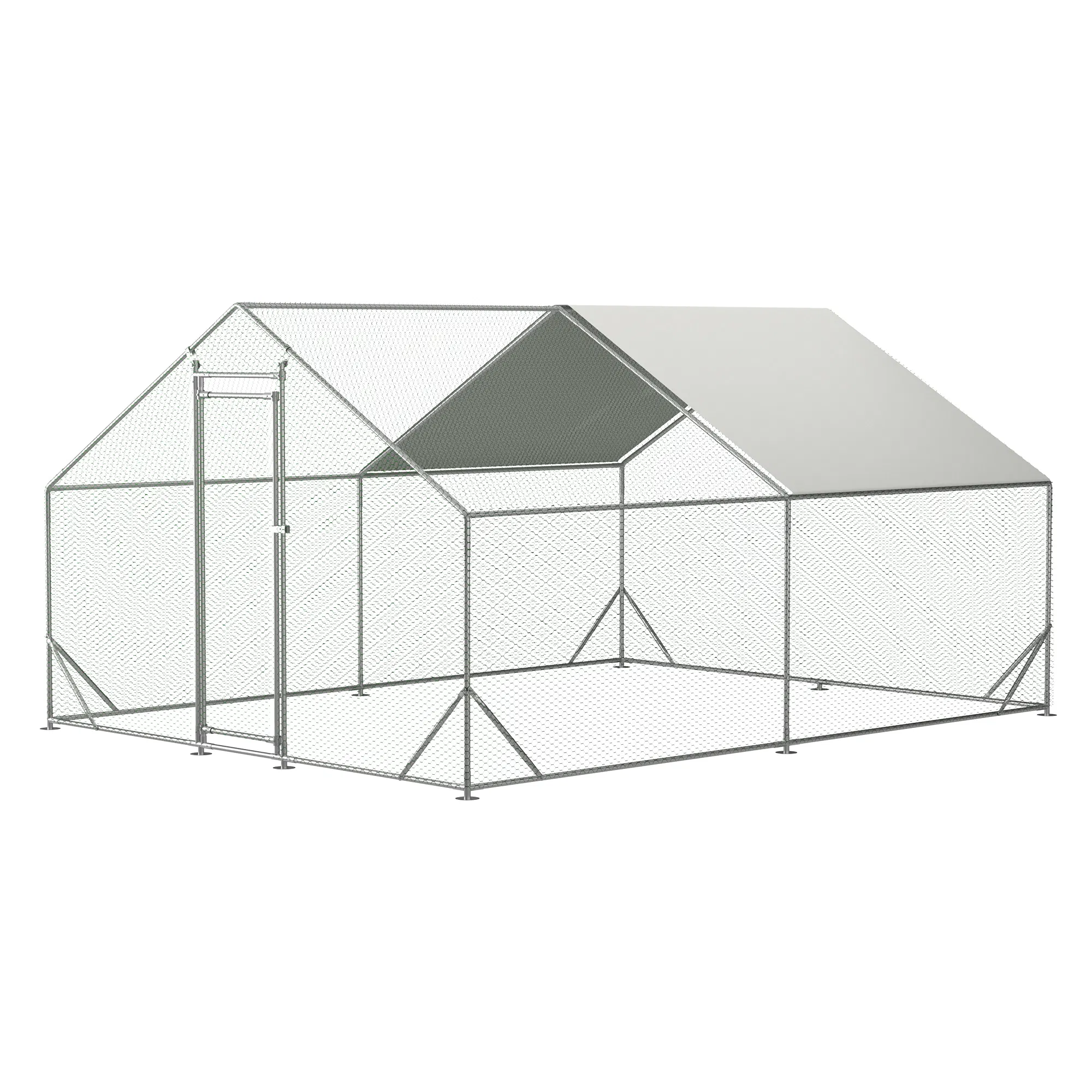 10 x 13ft Outdoor Large Metal Chicken Run Coop with 1 piece of Waterproof Cover, Garden…