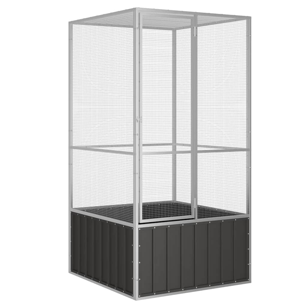 bird cage anthracite 111x107x211.5 cm Galvanized bird cage