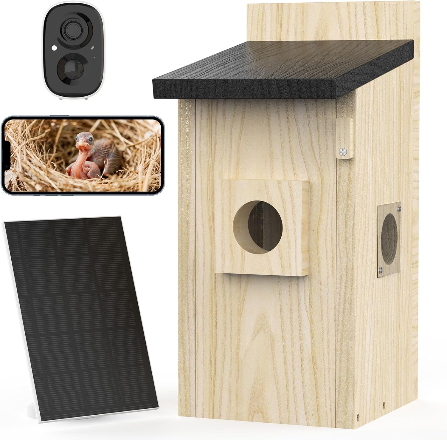 Smart Bird Houses For Outside Solar Powered,4MP Birdhouse Camera For Outdoors, Watch Bird…
