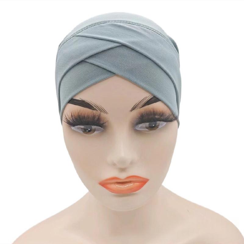 Elastic Crystal Linen Headscarf Hat