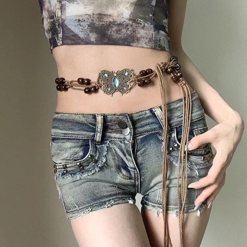 Ethnic-style Butterfly Beaded Vintage Belt Waist Chain
