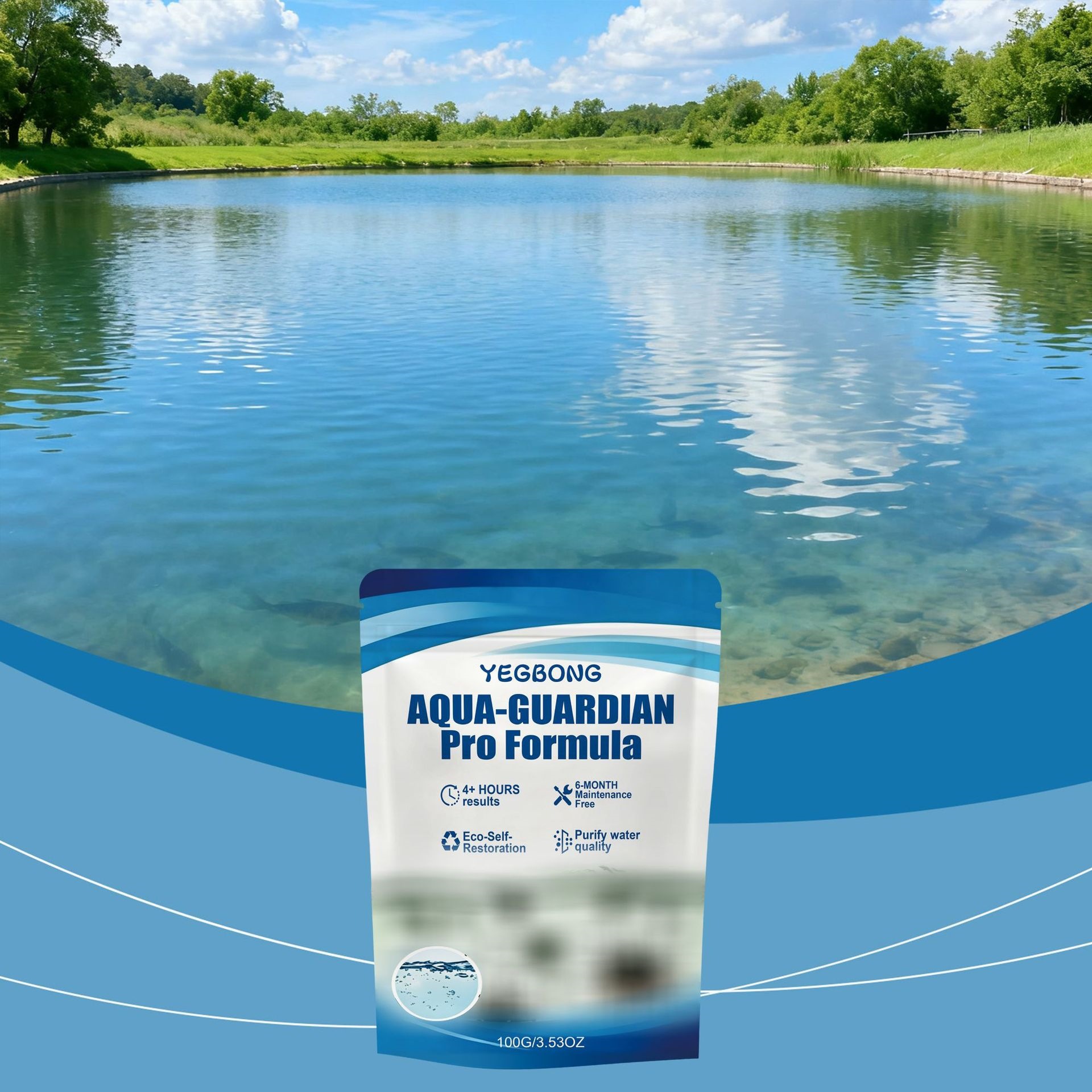 Yegbong Water Guardian Clear Water Quality Fish Supplies Algae Remover Fish Tank Cleaner…
