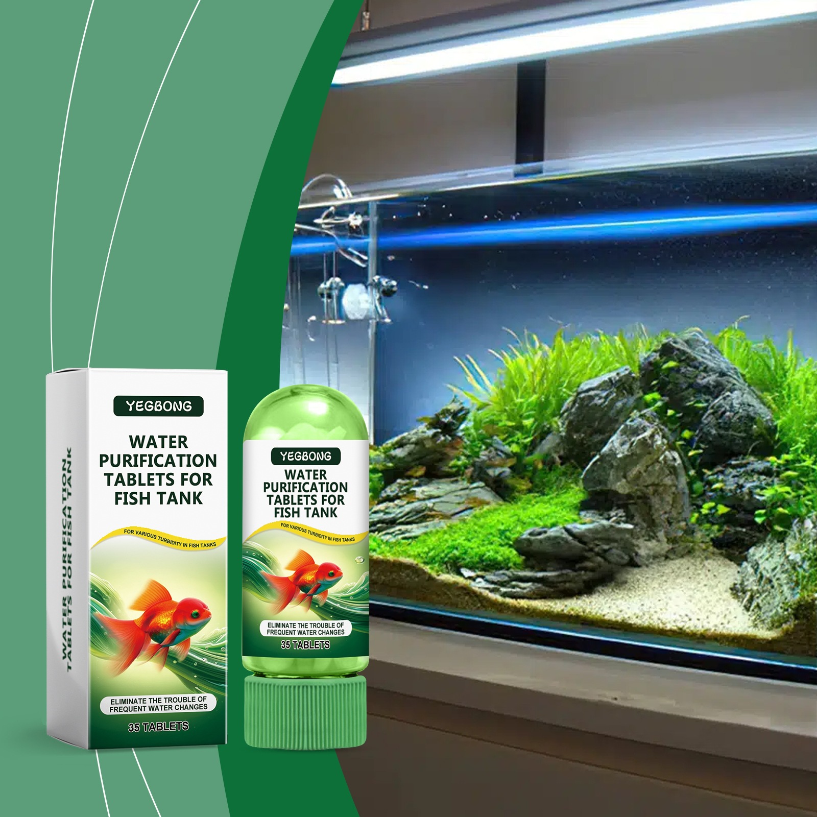 Fish Tank Water Purification Tablets Algae-inhibiting Sludge Water Body Maintenance…