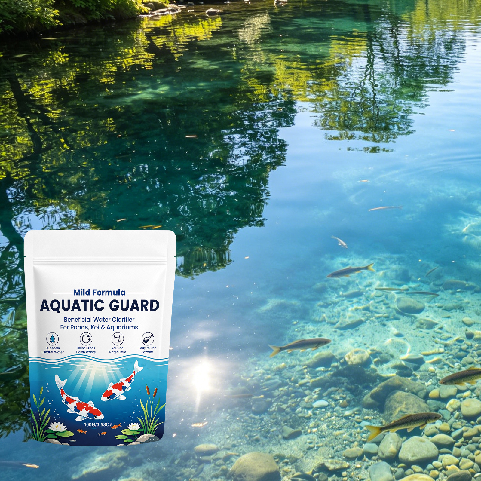 Water Clarifying Powder, Easily Dissolvable, Clear Water Purification, Gentle Formula…