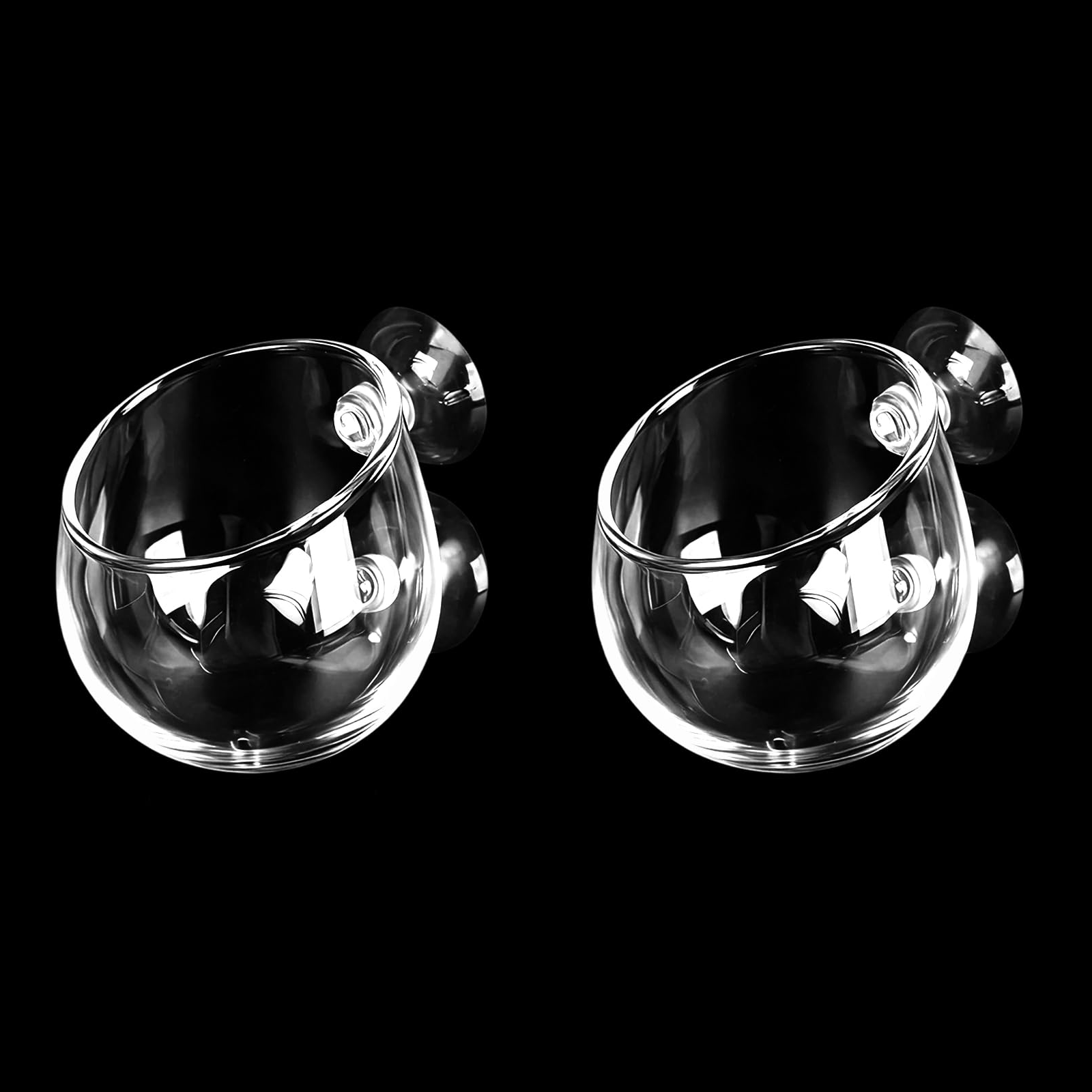 Glass Aquarium Plant Pot For Decoration, Aquatic Plant Pot Cup With Suction Cup, Betta…