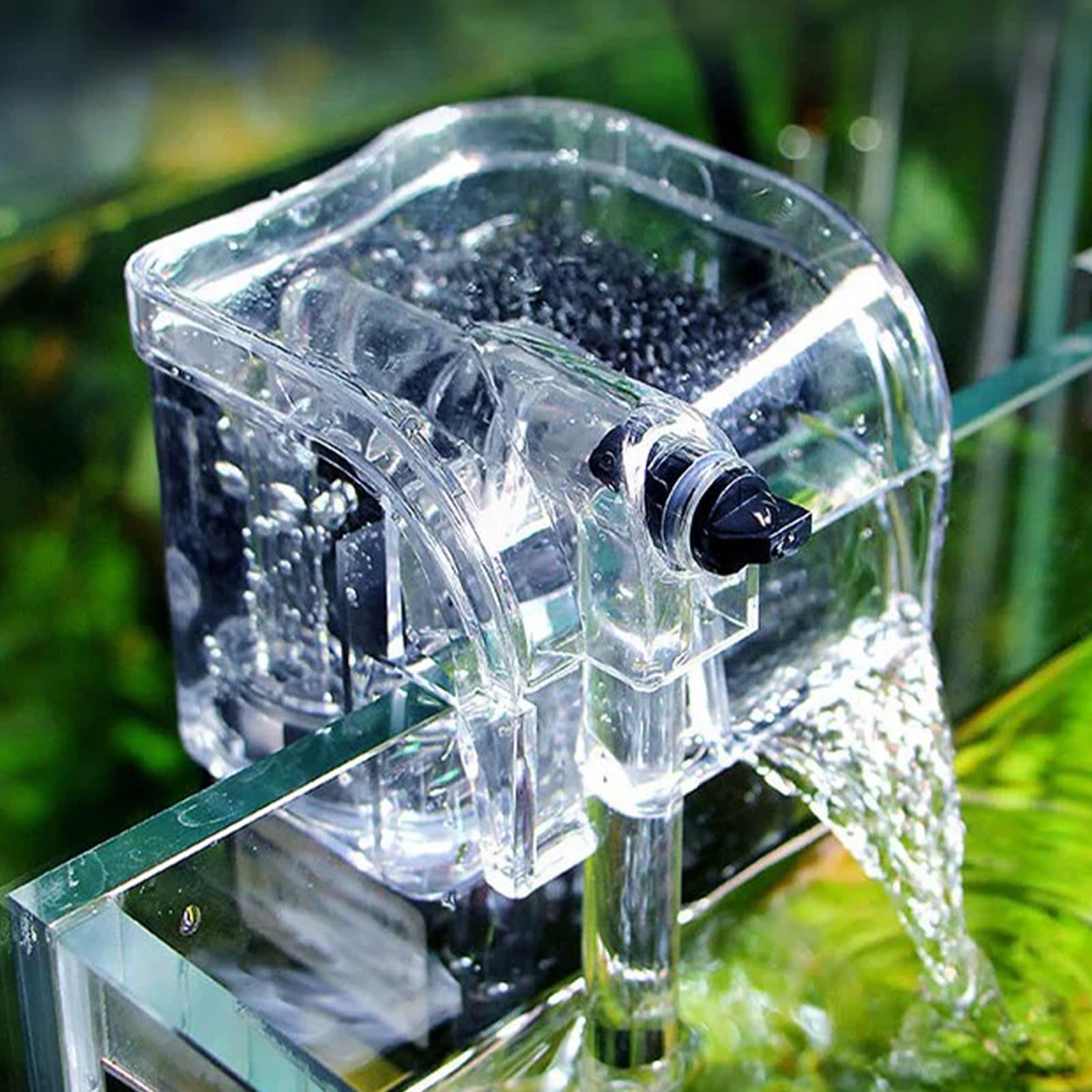 Small Fish Tank Filter, Hang On Filter For 1-5 Gal Nano Aquarium, Ultra Quiet Power…
