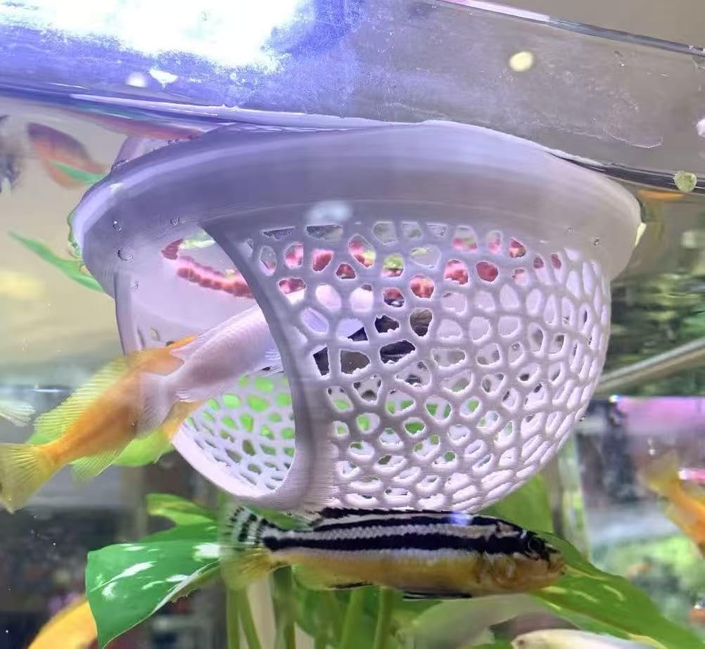 2-Pack White Floating Betta Fish Hammock Bed,Beta Hide Cave And Resting Spot,Fish Tank…
