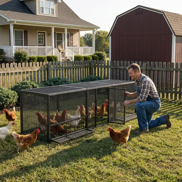 83"Thickened Chicken Coop Durable Pigeon Cage Outdoor Use Comfortable Poultry Cage For…