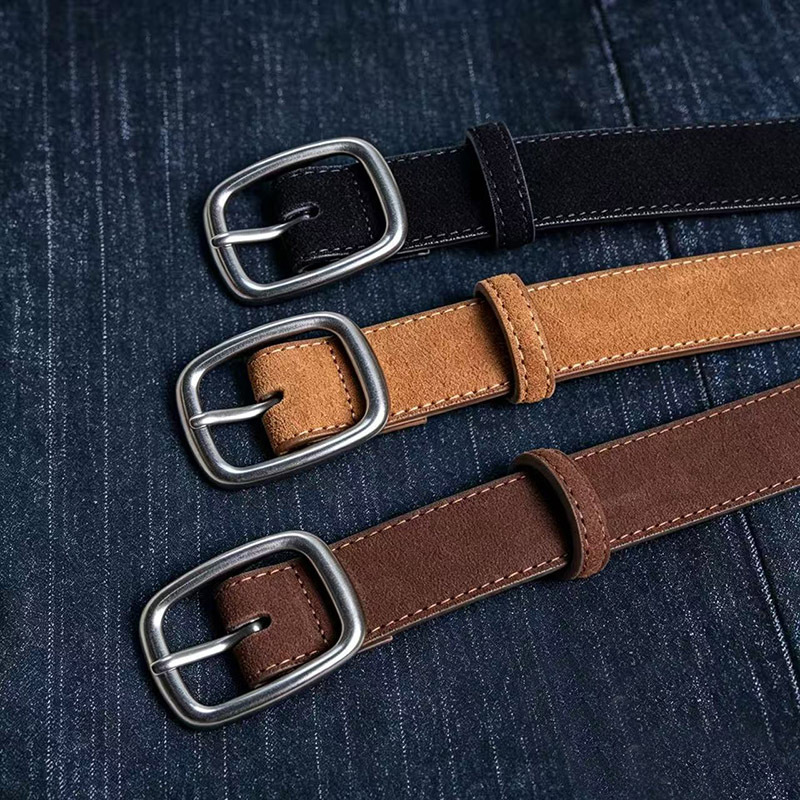 Autumn And Winter Suede Leather Belt For Women, Available In Black, Brown, And Camel…