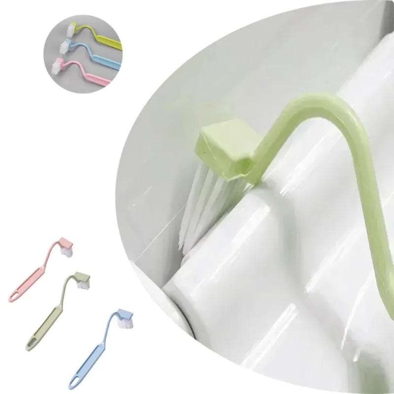 Curved Toilet Brush Gap Cleaning Tool Bathroom Accessory Long Handle Wall Mounted Toilet…