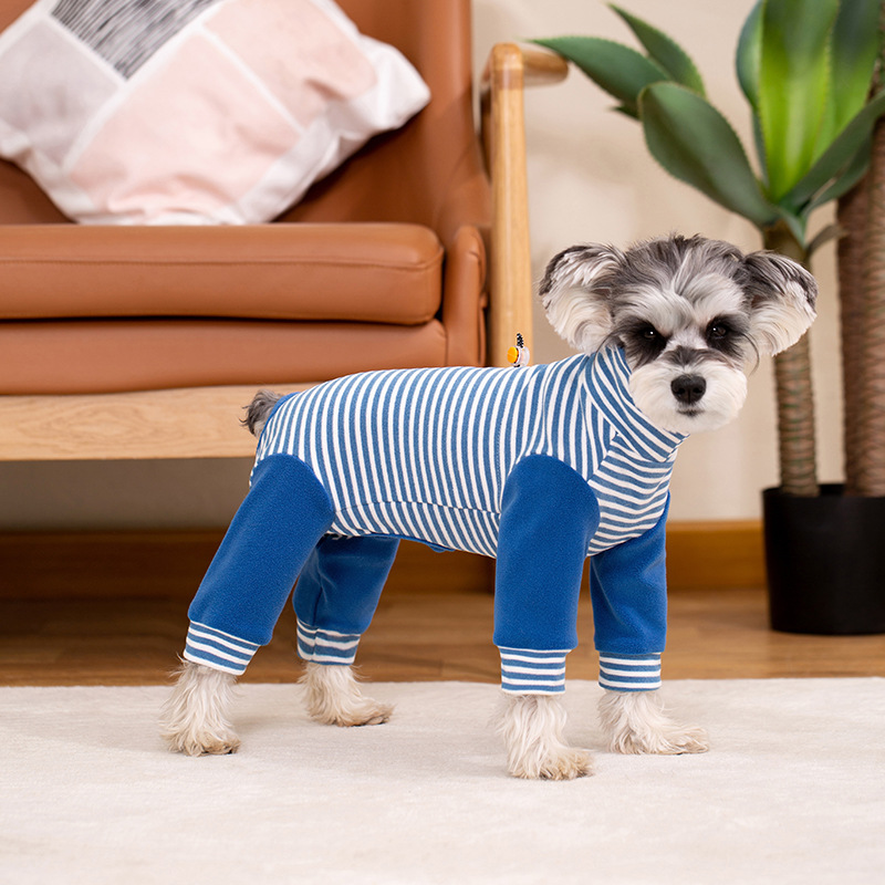 Pet Clothes Autumnwinter Outfit For Poodles Adjustable Four-legged Design
