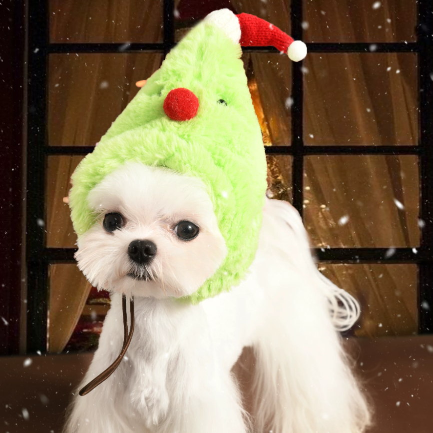 Cute Christmas Tree Hat For Cats