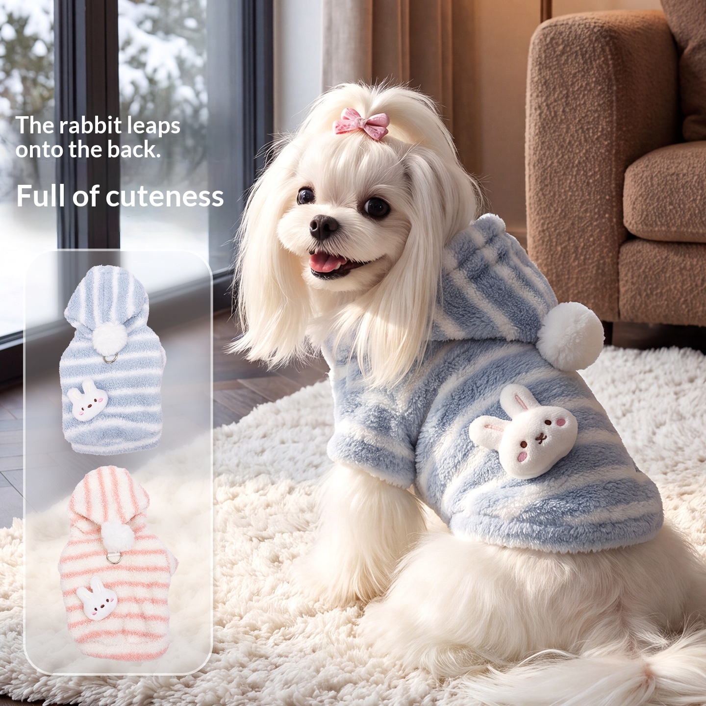 Pet Hooded Two-legged Warm Fleece Outfit