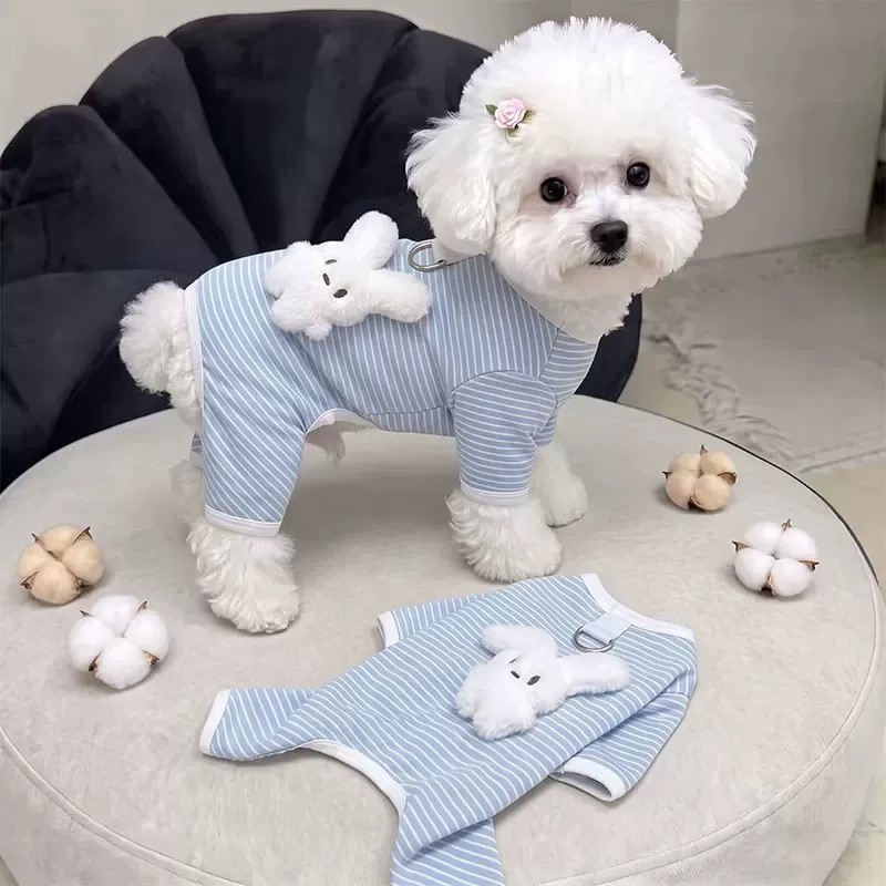 Pet Dog Thermal Four-legged Fleece Jacket With Belly Cover