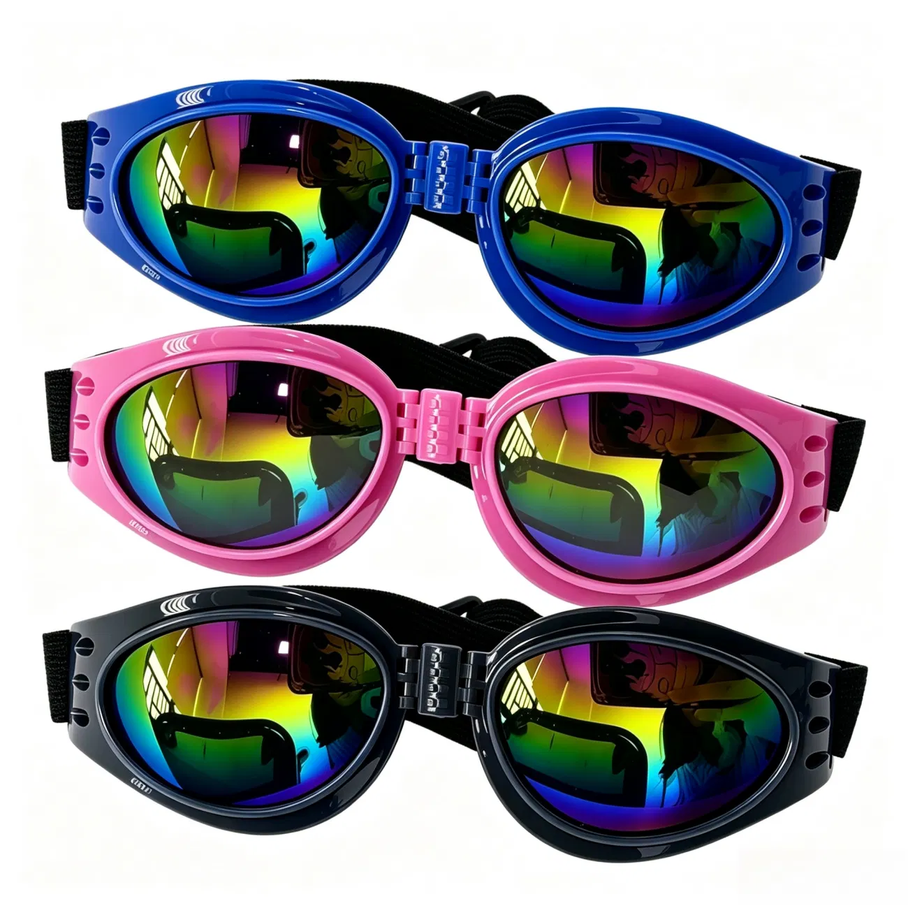 3-Pack Pet Dog Goggles Protection Doggles Sunglasses for Small Medium Breeds Three colors…