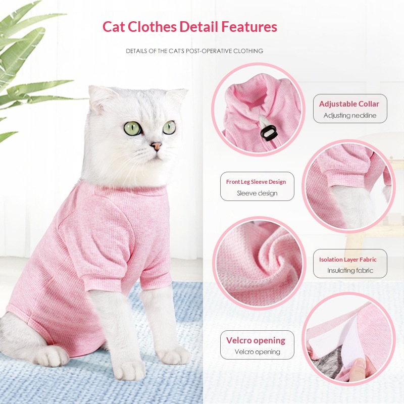 Post-Operative SpayNeuter Recovery Breathable Body-Fitted Two-Leg Style For Cats And Dogs
