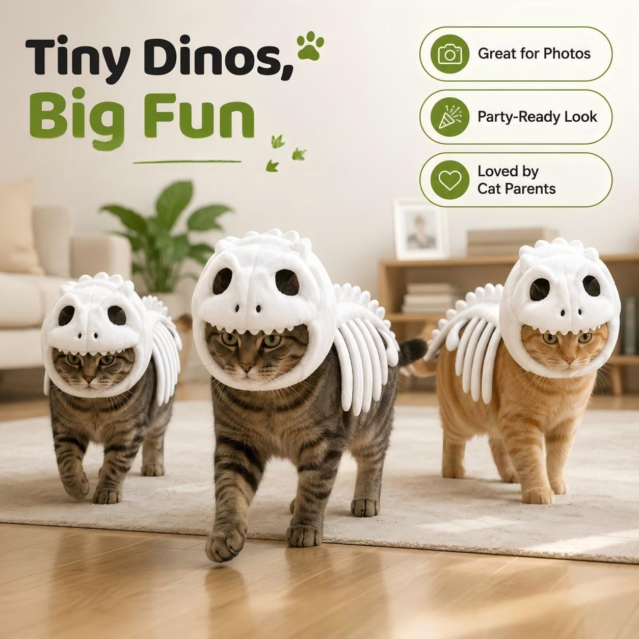 Dinosaur Skeleton Cat Costume