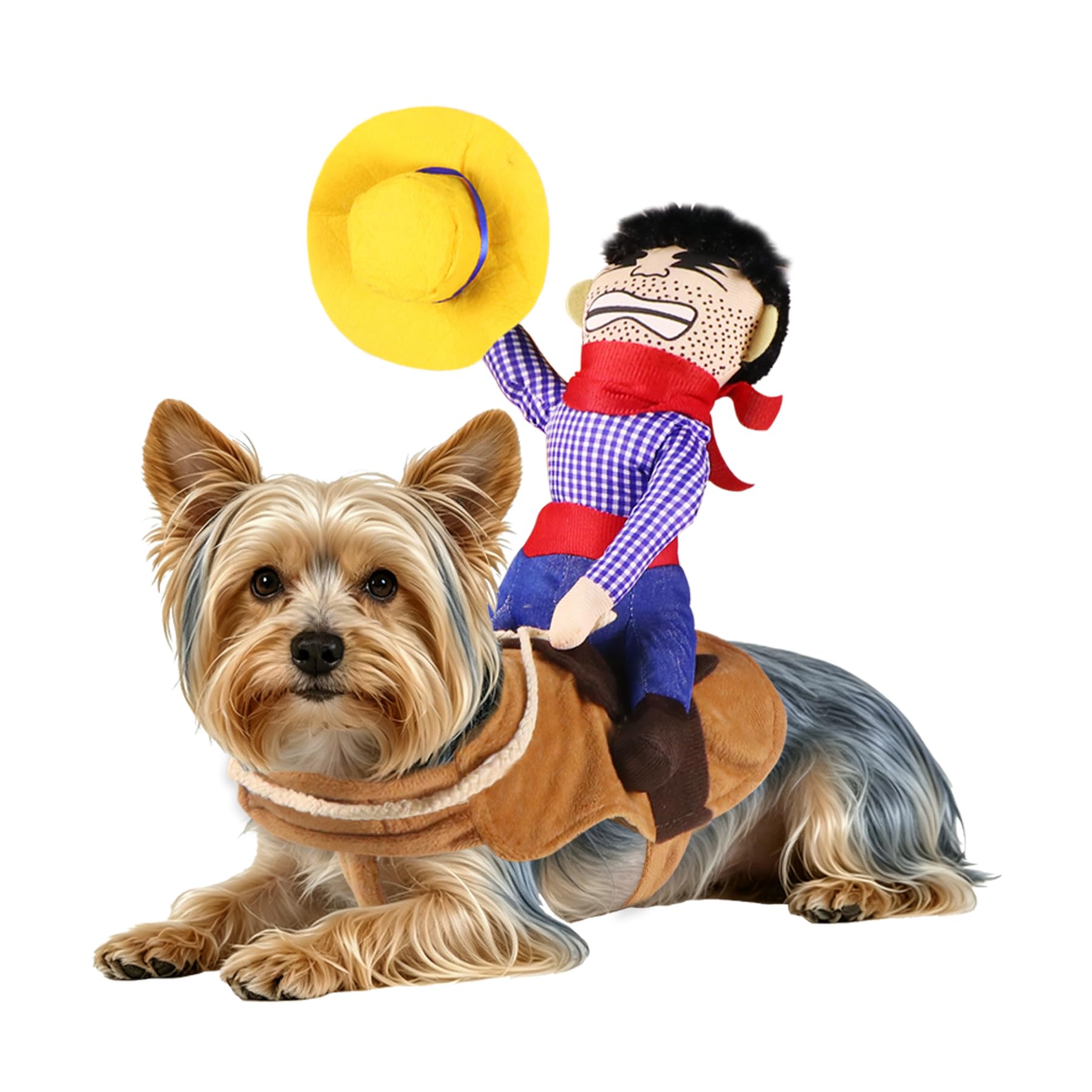 Dog Halloween Costumes, Funny Dog Cowboy Rider Costume, Adjustable Pet Halloween Cosplay…