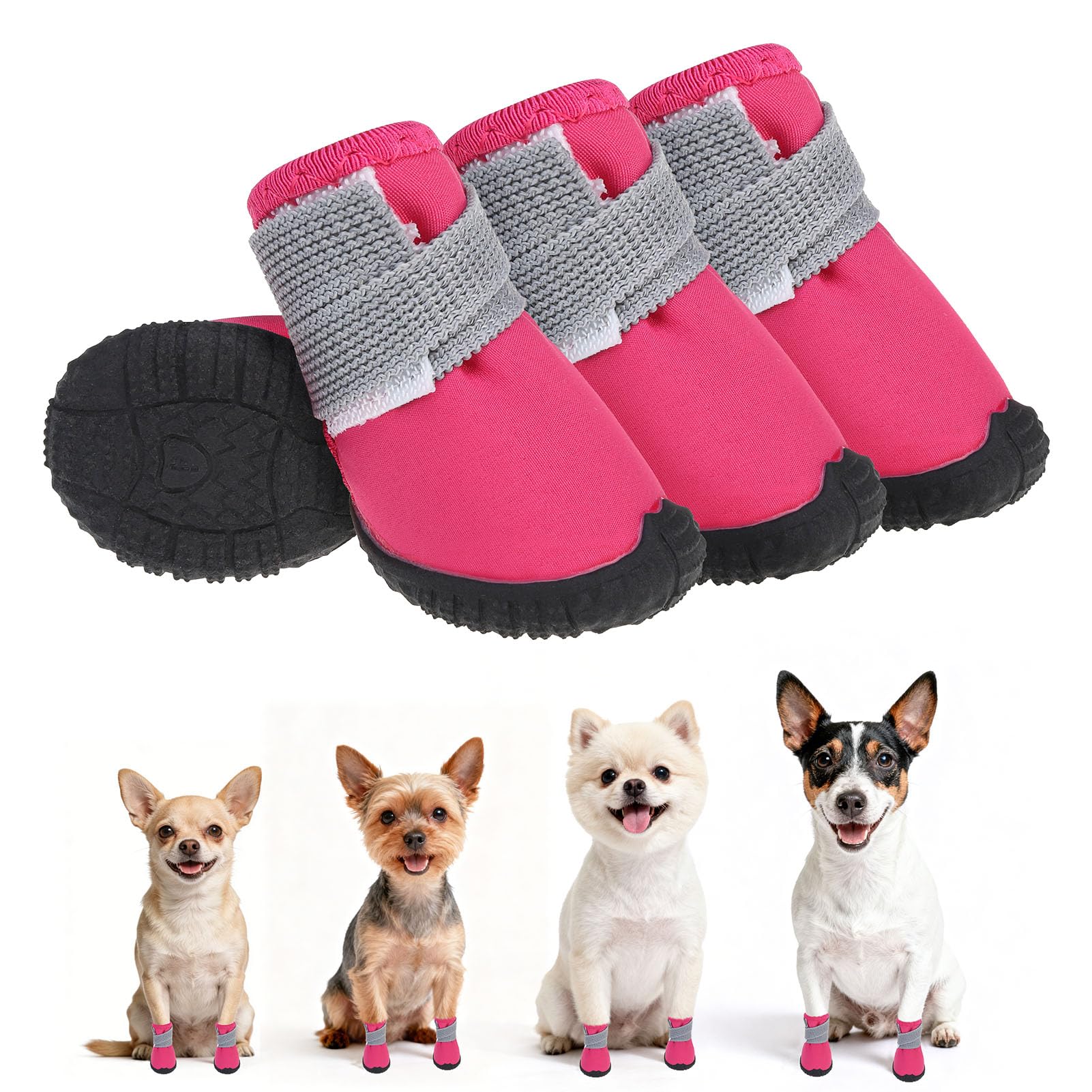 Dog Shoes Small Size Dogs,Breathable Summer Dog Booties & Paw Protectors For Hot…