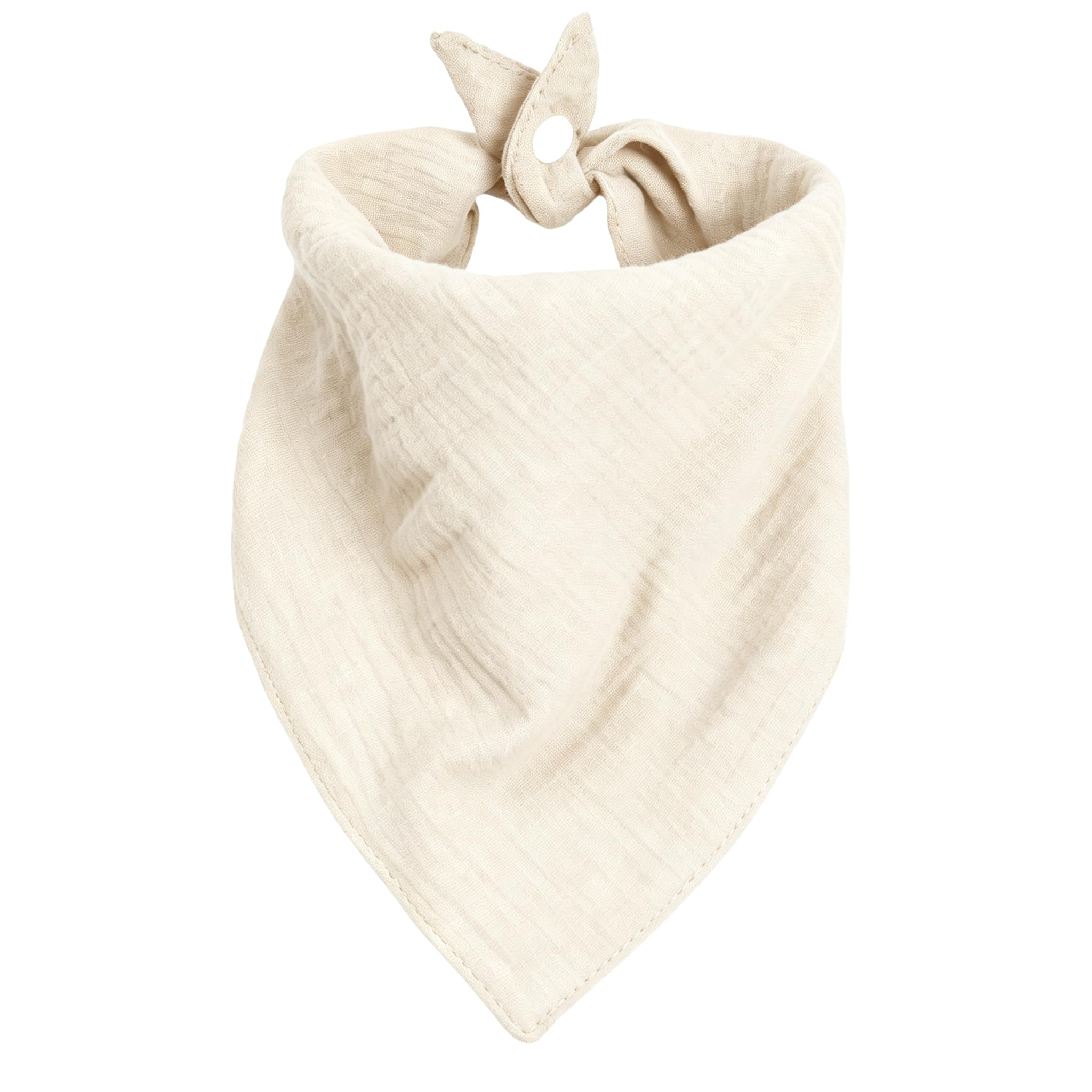 Beige Dog Bandanas Plain Color With Adjustable Snap Button Cotton Pet Solid Wedding…