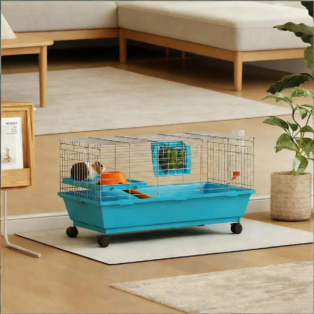 Small Animal Cage, Rolling Bunny Cage, Guinea Pig Cage