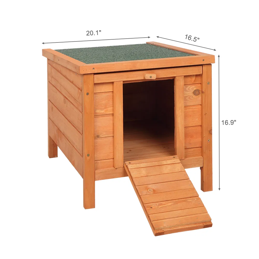 20-inch Removable Roof, Waterproof, Green Asphalt Roof, Cedar Wood, Wooden Chicken and…