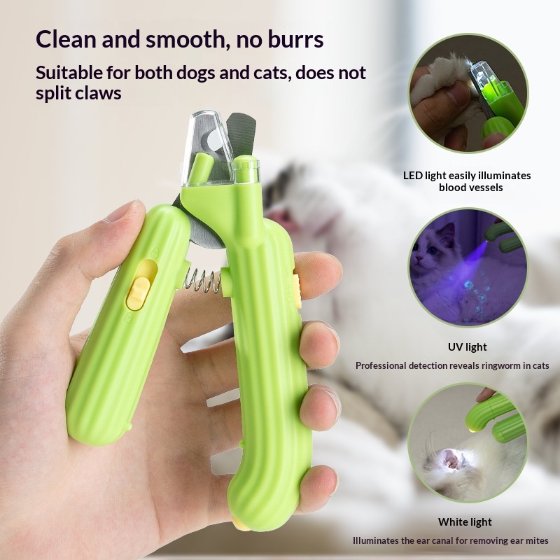 Cactus Pet Nail Clippers Cat Nail Clippers Dog Nail Clippers Electric LED Blood Line Pet…
