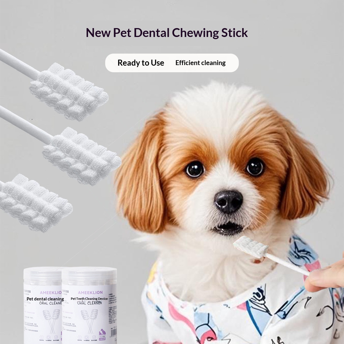 Pet Oral Cleaning Device Gauze Tooth Sticks Cat And Dog Toothbrush