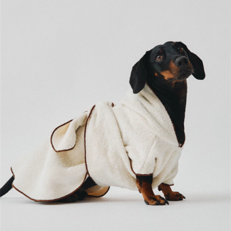 European-style Cotton Hooded Design Adjustable Belt Dog Cat Bathrobe