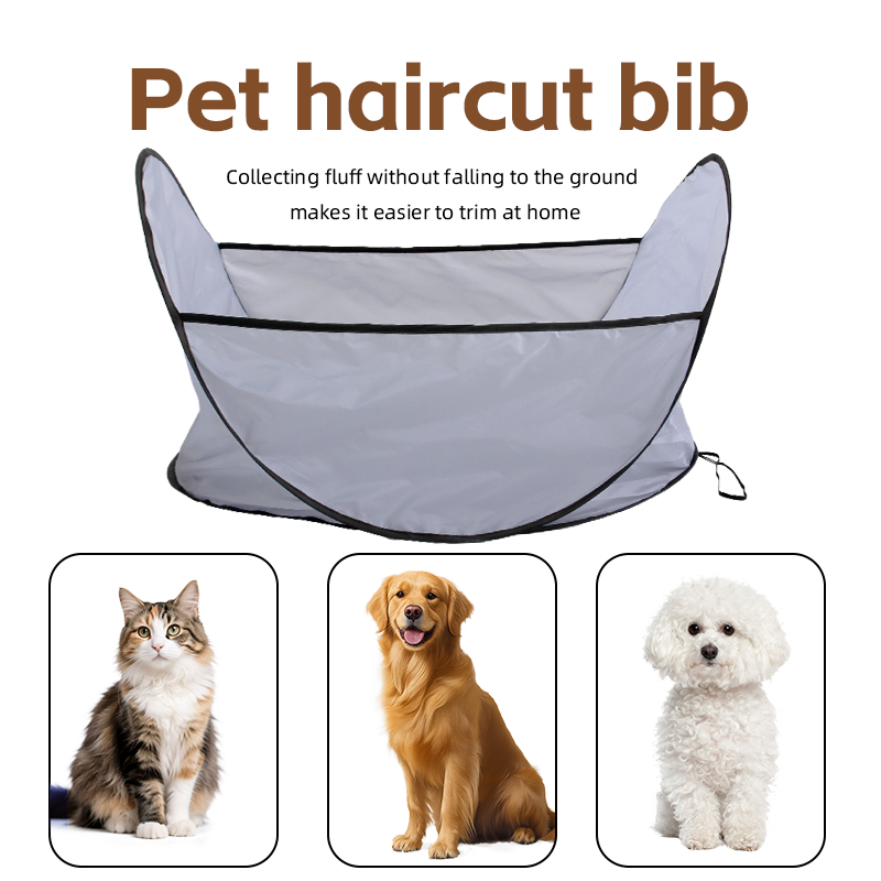 Pet Haircut Bib Foldable Pet Grooming Catcher For Dog Cat Hair Collecting Apron For Home…