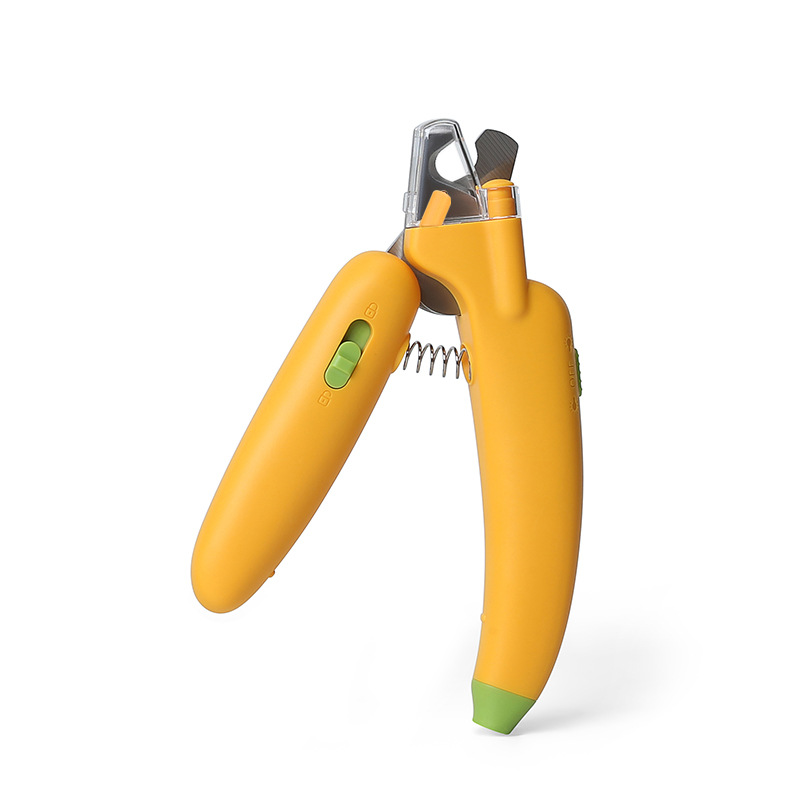 Banana Pet Nail Clippers Cat Nail Clippers Dog Nail Clippers With Light Anti-splash Nail…