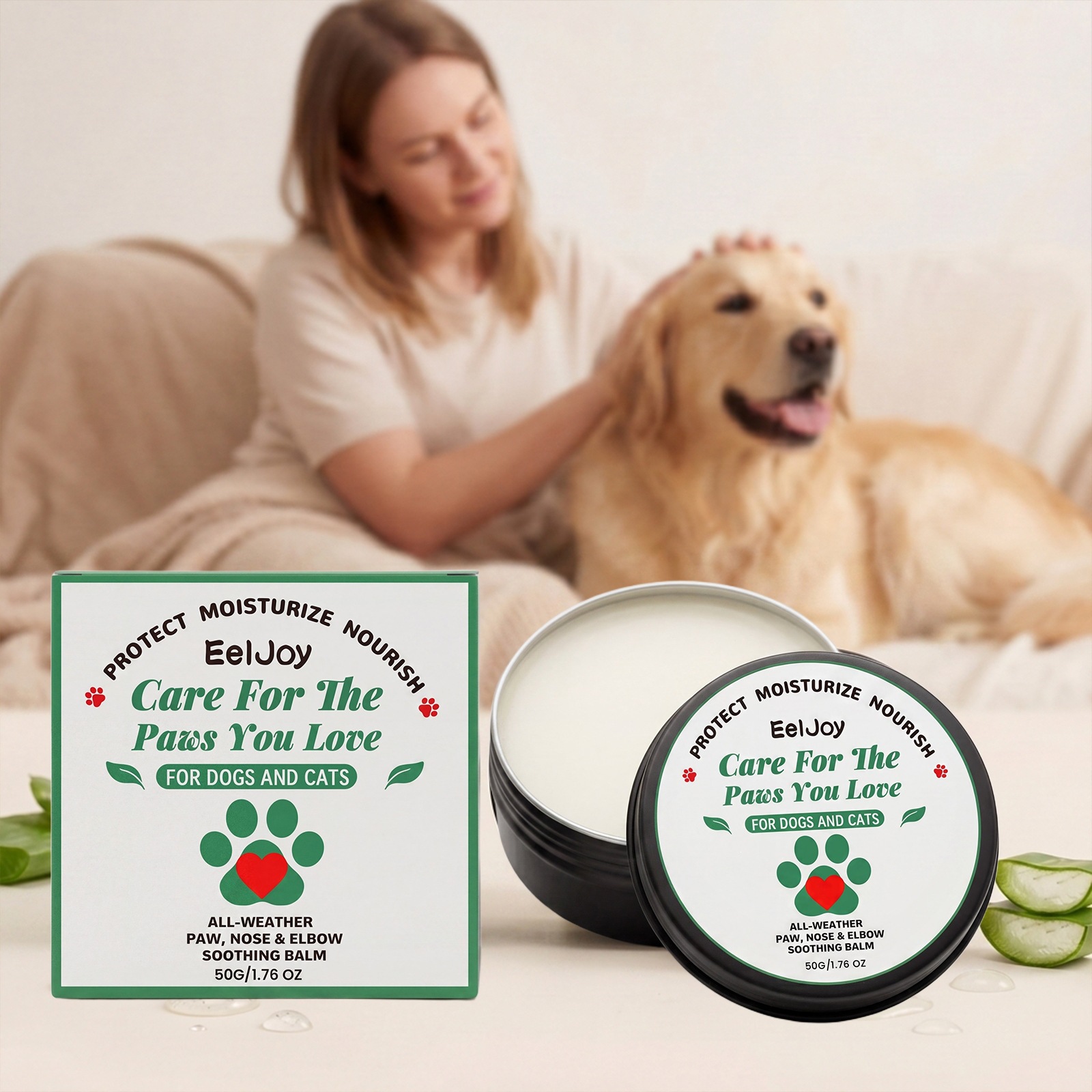 Eeljoy Pet Paw And Nose Care Wax, Universal Moisturizing Paw And Nose Care Protective…