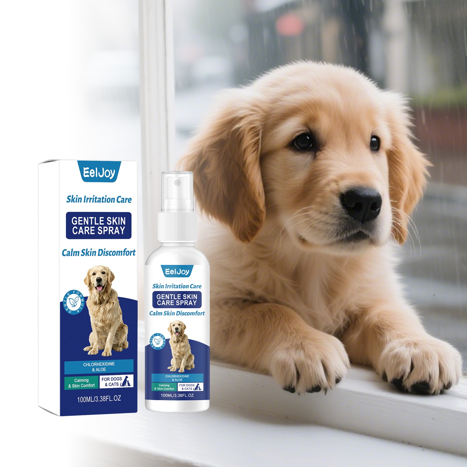 Eeljoy Pet Skin Care Spray Gentle Care For Cats And Dogs' Skin, Comfortable Daily…