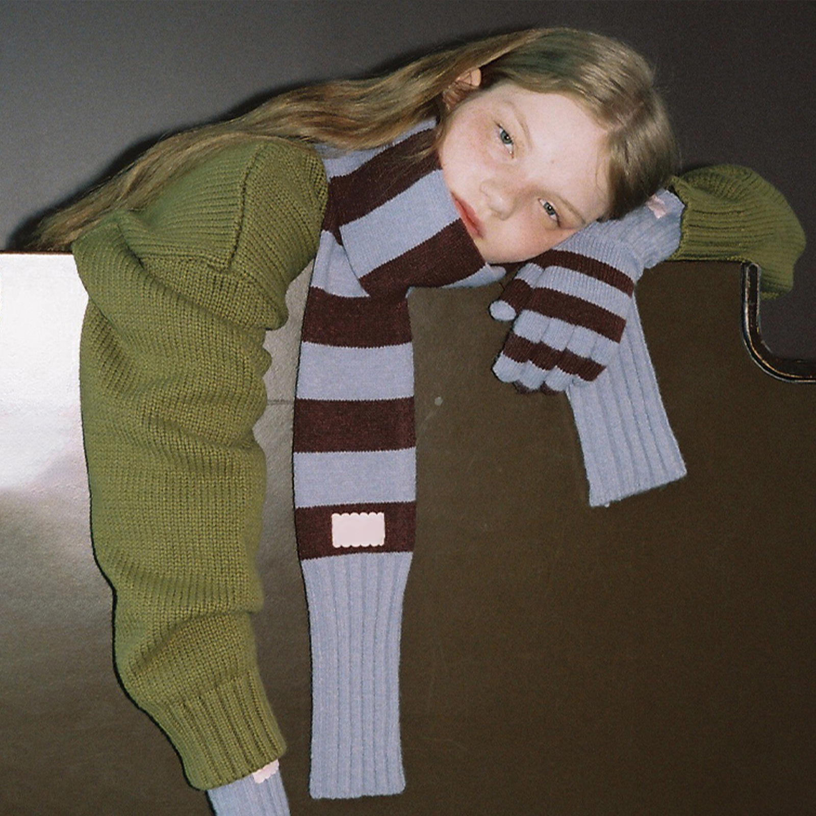 Retro Cute Striped Knitted Scarf For Women