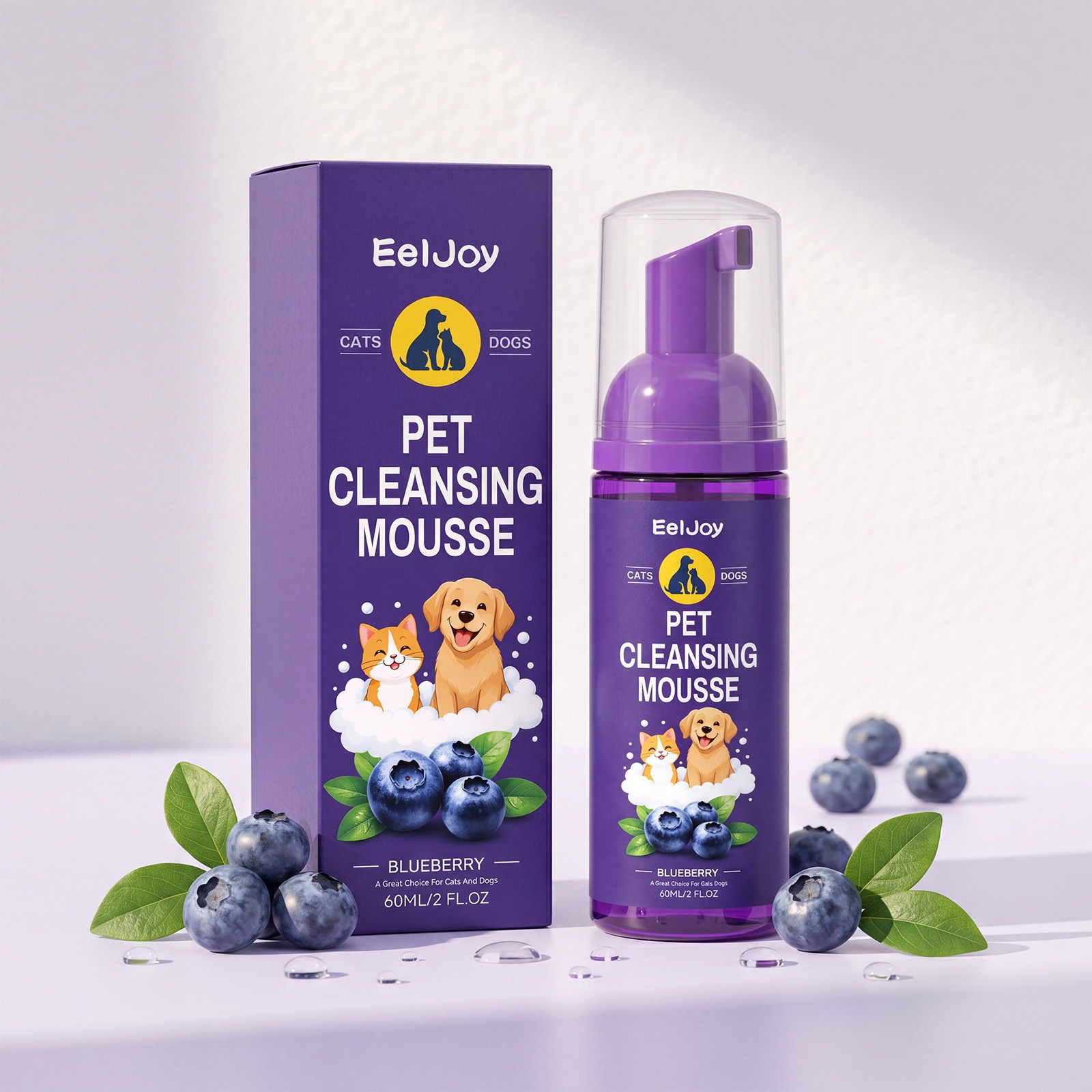 Eeljoy Pet No-Rinse Bath Shampoo Can Be Used For Cats, Dogs, And Young Pets To Gently…