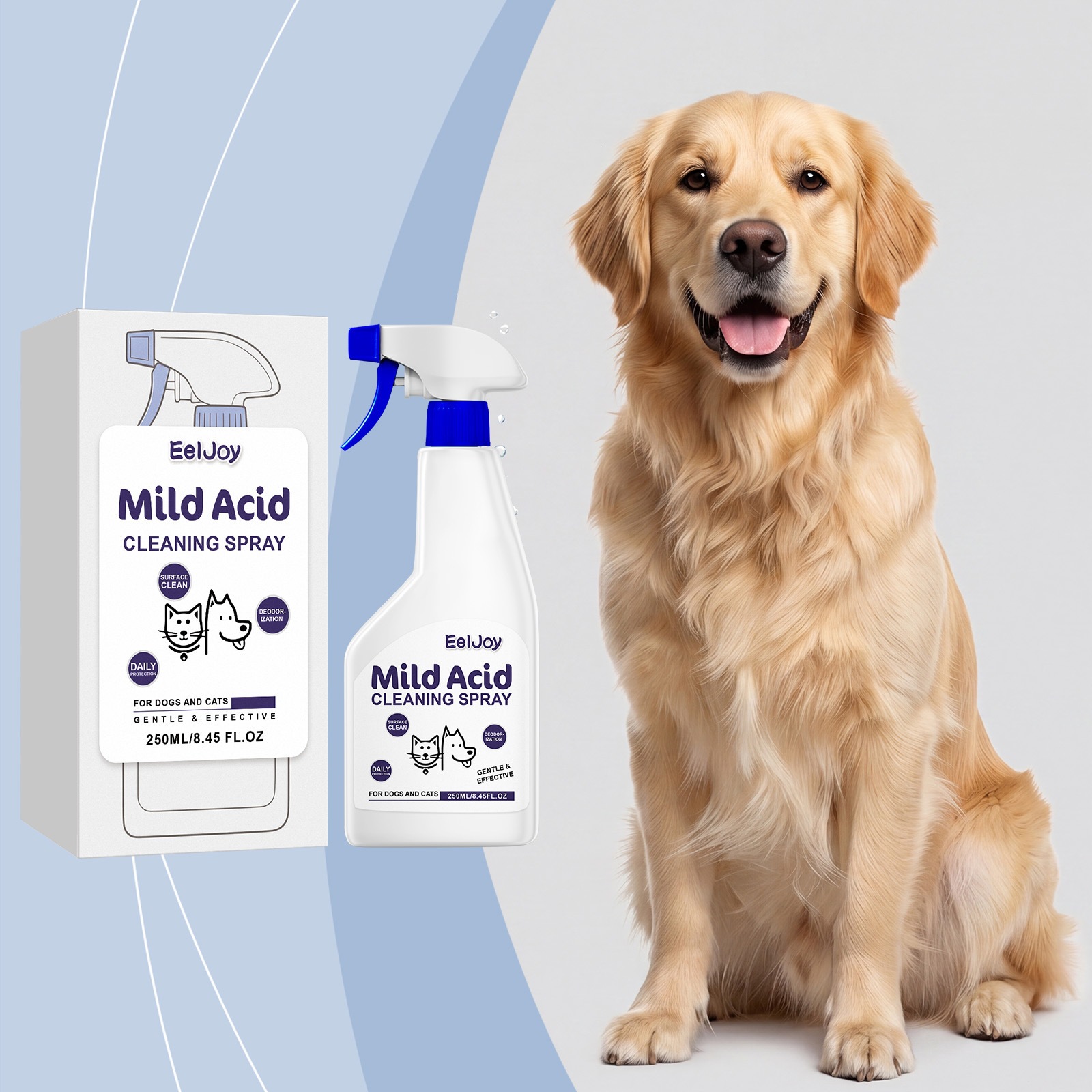 Eeljoy Pet Cleaning Spray Moisturizing And Hydrating Spray For Cleaning Pet Hair, Paws…
