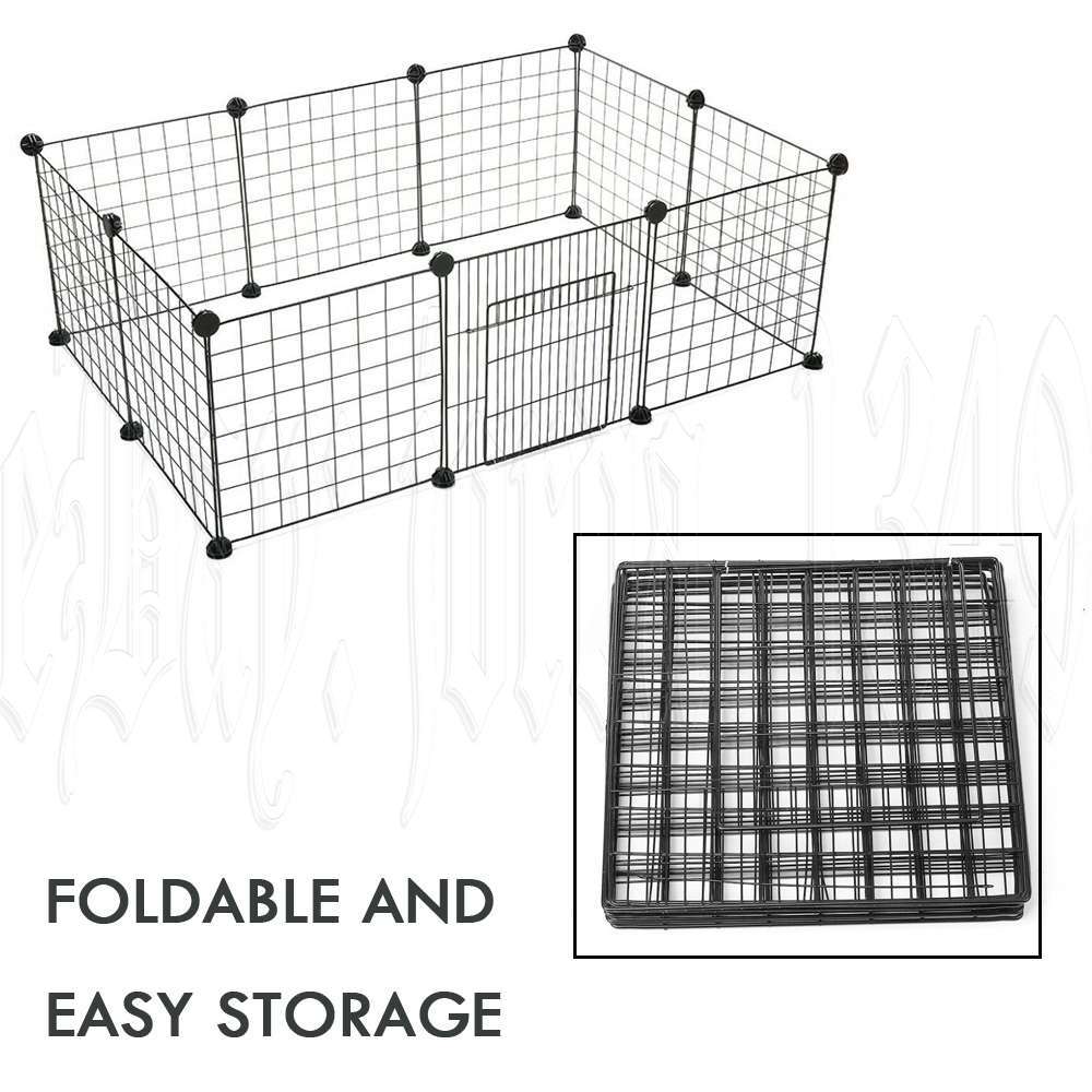 Pet Dog Playpen Enclosure 10 Panel 14in Puppy Exercise Cage Fence Play Pen AUS