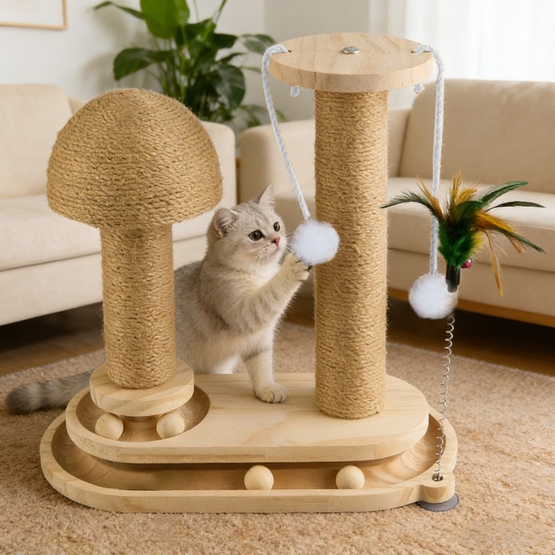 Large Cat Tree Scratching Post Pet Climbing Tower Post Kitten Activity Centre