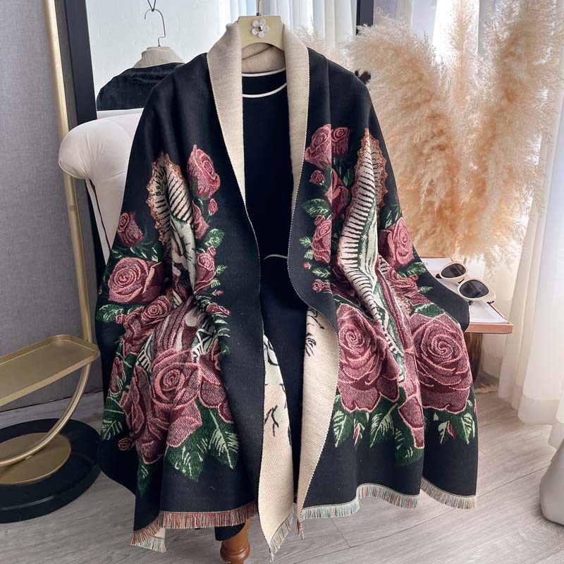 Thickened Scarf Reversible For Fall And Winter