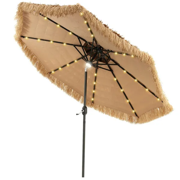 9 Foot Portable Beach Umbrella with Led Lights