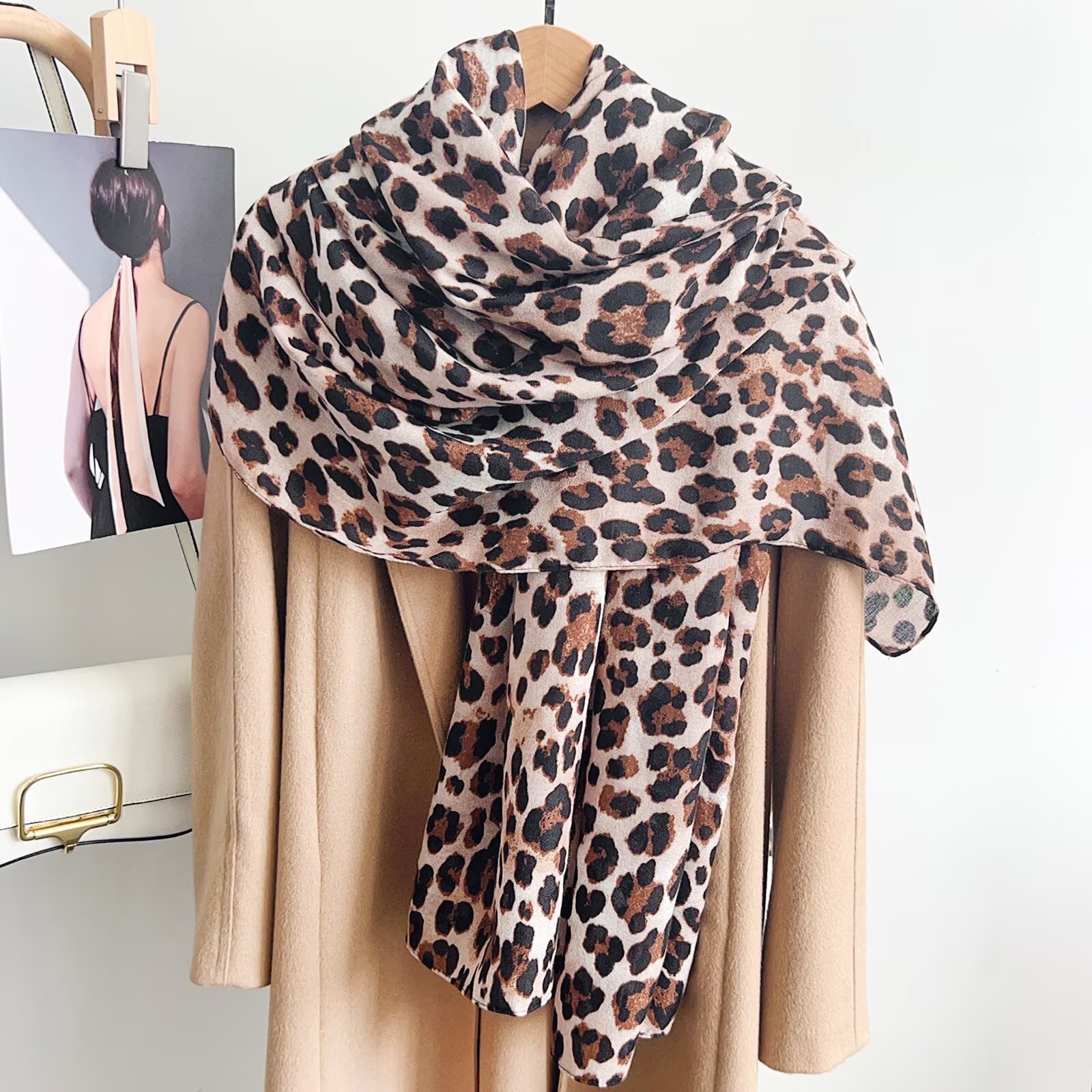 Leopard Print Scarf Shawl For Women
