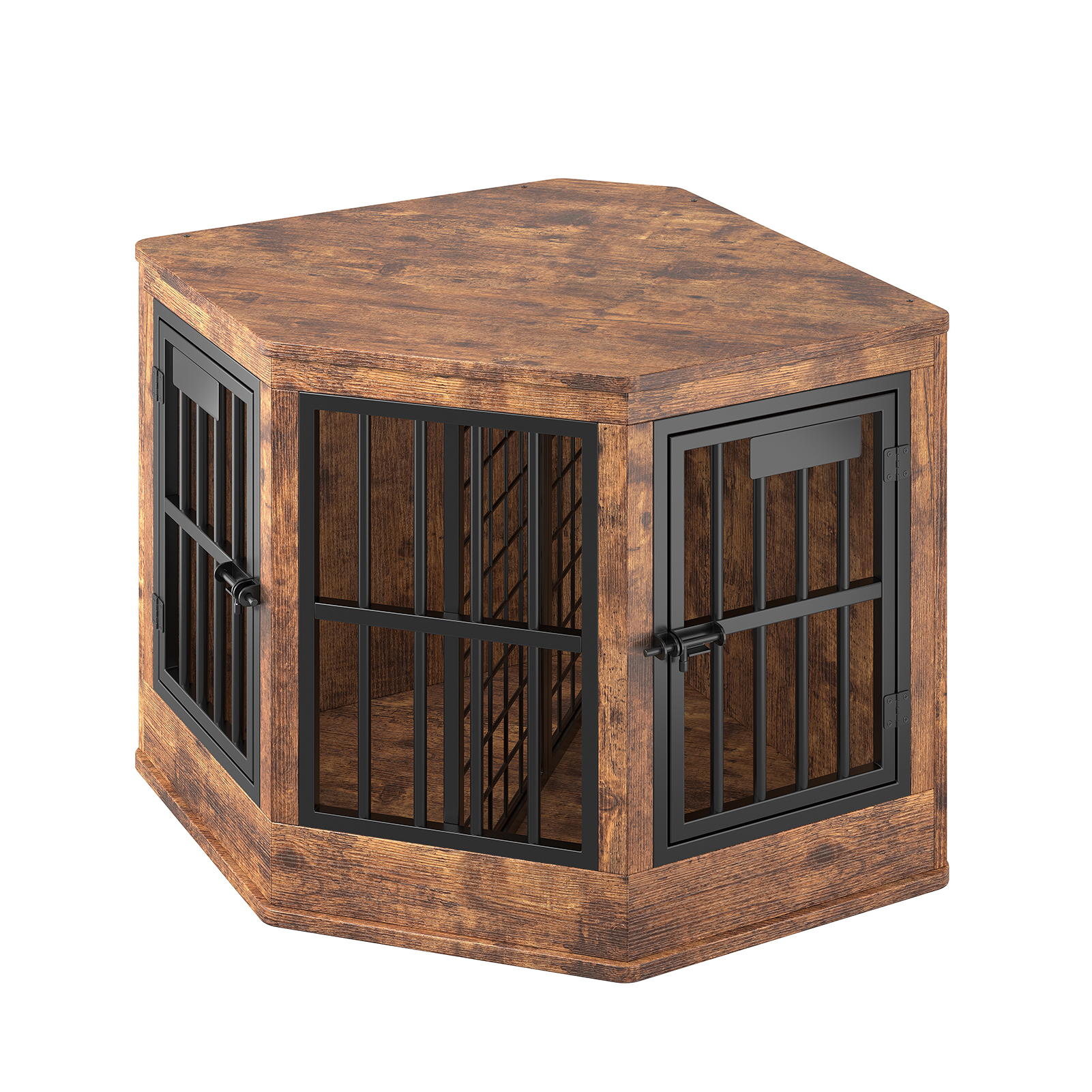 Corner Dog Crate Furniture Modern Indoor Dog Cage Decorative Pet House TV Stand For…