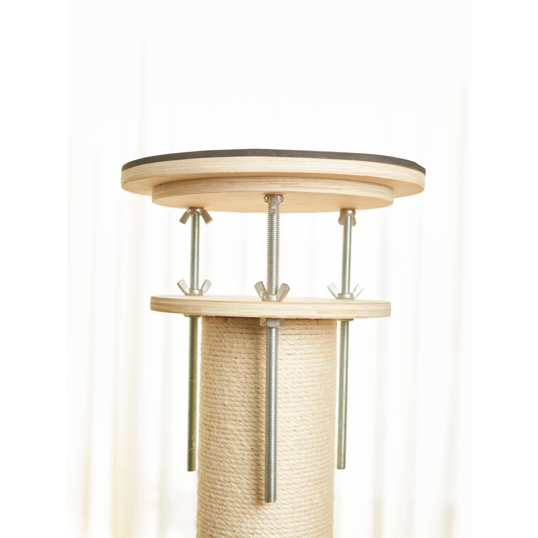 Modern Plain Waterproof Freestanding Cat Tree - 5-Tier, 102-118 In Adjustable…